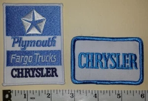 2 PLYMOUTH FARGO TRUCKS CHRYSLER CREST EMBLEM PATCH LOT - Afbeelding 1 van 1