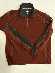 Kuhl Pullover Herren XL rostrot Revel 1/4 Zip Fleecepullover Jacke Outdoor Männer - Bild 1 von 7