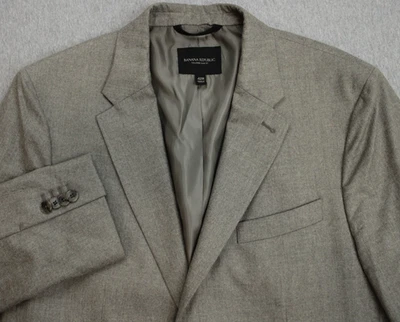 Banana Republic Blazer Mens 42R Vitale Barberis Flanel 120's Wool Tailored Slim - Image 1 of 4