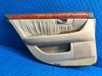 Panel de puerta del conductor trasero izquierdo izquierdo Lexus LS430 2001-2006 beige LK04 cuero OEM Foto 1 de 4
