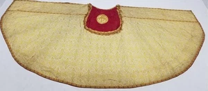  Antikes französisches Seidenbrokat Kirche Priester Kopen Gewand 280 x 140 cm - Bild 1 von 12