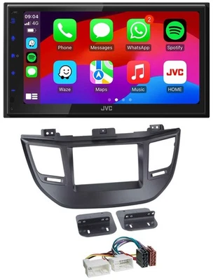 JVC Bluetooth USB MP3 2DIN DAB Autoradio für Hyundai Tucson ab 15 schwarz - Bild 1 von 4