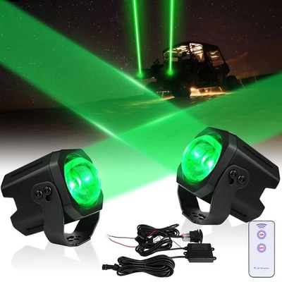 For Side by Sides RZR UTV ATV 4 Colors LED Laser Whip Lights Spot Pods Whipless - Image 1 of 4