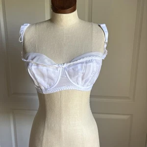 Secrets In Lace 34D Plunge BH Style 42815 Sheer Cabaret White - Bild 1 von 4
