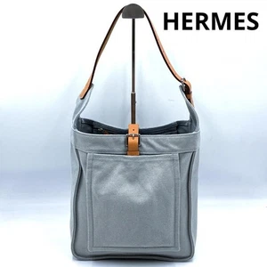 Hermes Marwari Pm Canvas Shoulder Bag Handbag Designer Satchel Everyday Carry - Picture 1 of 10