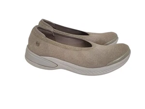 Bzees Slip On Loafers Women's Size 10W Nutmeg Shimmer Comfort Shoes - Picture 1 of 7