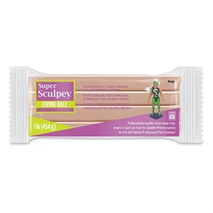 Super Sculpey 1lb/ 454g Living Doll, Beige, 13 x 6 cm - Picture 1 of 6