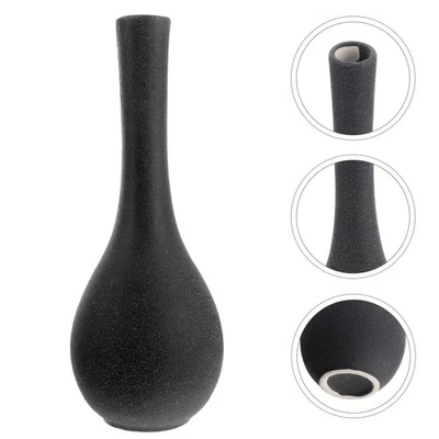 1pc schmale Öffnung Blumenvase Blumenarrangement Topf (schwarz) Hauseinrichtung - Bild 1 von 4