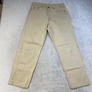 Vintage Levis 550 Relaxed Fit Jeans Mens W34 L30 Tan Cotton Denim Pants - Picture 1 of 10