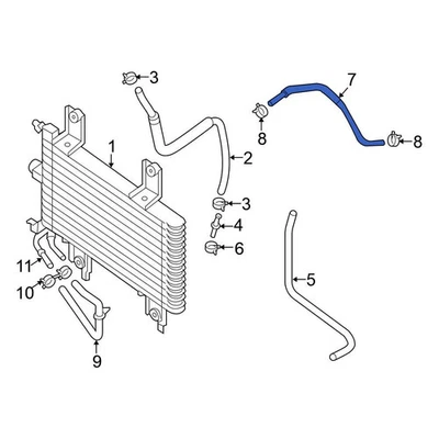 For Nissan Frontier 05-19 Nissan Automatic Transmission Oil Cooler Hose Foto 1 de 4
