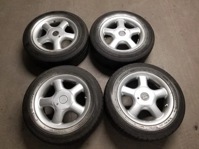 ALUFELGEN AUF SOMMERREIFEN FÜR AUDI ODER VW 205 / 60 / 15 CONTI + FALKEN - Bild 1 von 4