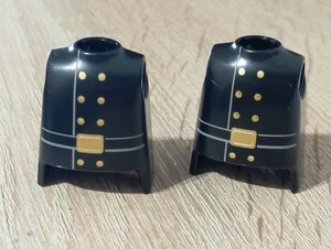 PLAYMOBIL X2 CUERPOS NEGROS YANQUI COWBOY CABALLERO MEDIEVAL VIKINGO SOLDADO - Photo 1/1