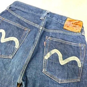 EVISU Lot 2501 Denim Jeans Dark Navy Vintage Used - Picture 1 of 4