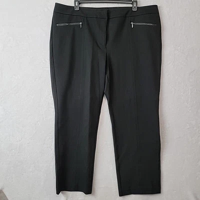 Pantalones de vestir Sejour para mujer talla grande talla 22W negros uso profesional usados en excelente estado cremallera Foto 1 de 4