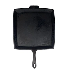 Vintage BSR Cast Iron BREAKFAST GRIDDLE Square 11 1/4" PAN SKILLET 49H-2 USA - Picture 1 of 7