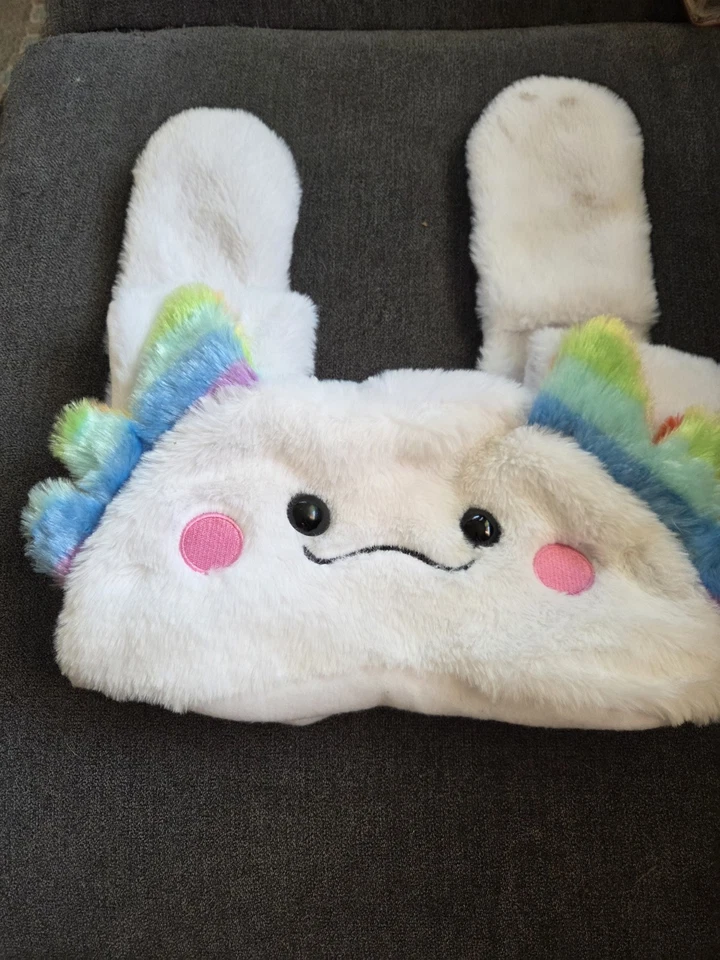 RI Kids Axolotl Felpa Sudadera con Capucha Bufanda Sombrero 35"-Blanco Foto 1 de 1