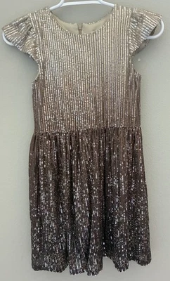 Vestido Ombré de Lentejuelas Peek Aren't You Curious para Niños / Talla 6/7 / Dorado Foto 1 de 4