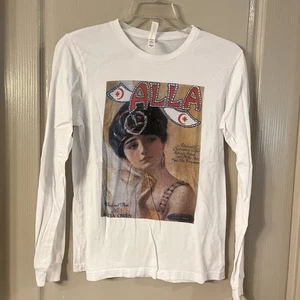 Bella + Canvas Ladies Long-Sleeve T-shirt Mme Alla Nazimova Unique Size Medium - Picture 1 of 5