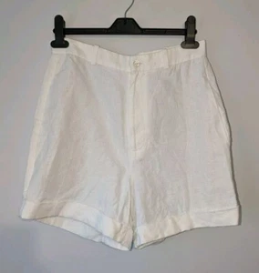 Polo Ralph Lauren Linen Shorts Womens 2 White City Bermuda W28" Length 16" - Picture 1 of 13