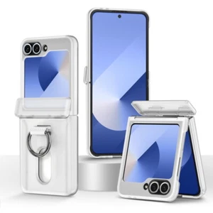 For Samsung Galaxy Z Flip6 Flip5 Card Holder Ring PC Phone Case Shockproof Cover - Picture 1 of 21