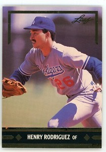 1991 Leaf Gold Leaf Rookies Bonus Henry Rodriguez Card #BC8 Rookie RC