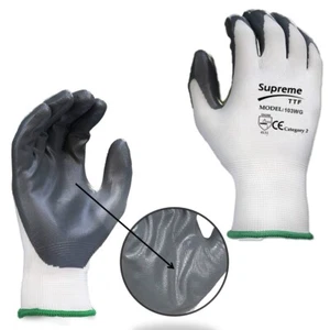 Premium rot schwarz NITRIL BESCHICHTET Nylon Bauarbeiter Arbeitshandschuhe Gartenarbeit Griff - Bild 1 von 4