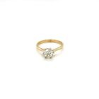 18ct Yellow Gold, Fancy Yellow 1.00ct Diamond Solitare Ring - Size N