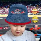 Officially Licensed Toddler Nascar Chevy Racing Krew Chief Denim Bucket Hat Blue