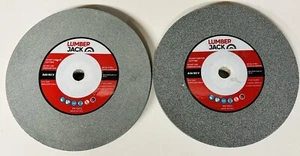 2x Lumberjack Bench Grinder Wheels 8" (200 mm) Coarse Fine Stones 36 60 Grit - Picture 1 of 1