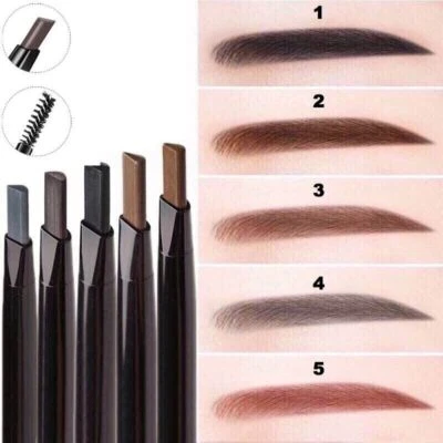 Fine Brow Definition Shaper Eyebrow Pencil Shaper Brush 5 Colour Waterproof - Image 1 of 4