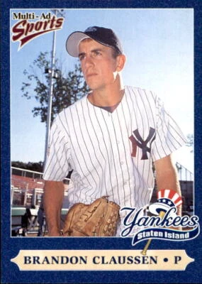 1999 Staten Island Yankees Multi-Ad #6 Brandon Claussen Roswell New Mexico Card - Image 1 of 2