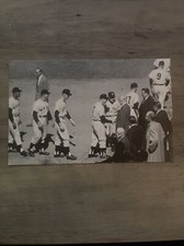 1985 TCMA Eisenhower Meets The Yankees Postcard