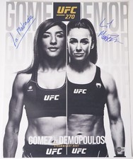 Vanessa Demopoulos & Silvana Gomez Juarez Signed 16x20 Photo BAS COA UFC Poster