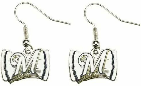 MLB Milwaukee Brewers Bow Earrings Cover