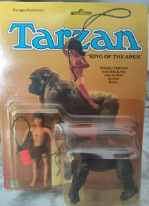 1984 Tarzan King of the Apes Young Tarzan with Kala Dakin Action Figure - Picture 1 of 12
