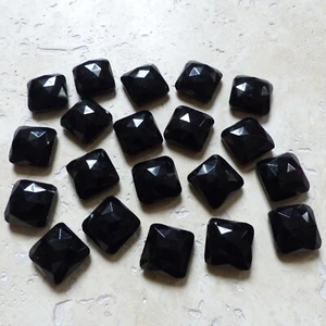 20 GROSSE ALTE CABOCHONS JAIS aus PARIS SCHWARZES GLAS quadratisch 21 mm (25 Sets verfügbar) - Bild 1 von 8