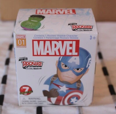Marvel Serie 1 Original Minis Rockerz Wobbling Personaje Capitán América Foto 1 de 4