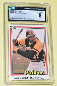 1981 Donruss #364 Dave Winfield - HOF Padres Outfield - Centered - CGC 8 NM/M - Picture 1 of 2