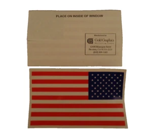 New American Flag Auto Window Cling Sticker Decals 5X3 Made In The USA Lot Of 4 - Picture 1 of 1
