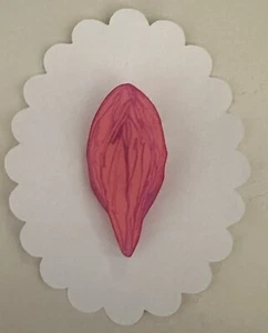 Handmade Hand Drawn Feminist Vagina/Yoni Shrinky Dink Pin Pinback Brooch - Picture 1 of 1