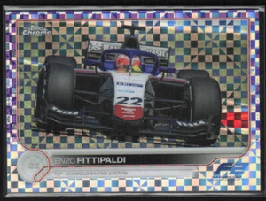 2022 Topps Chrome Formula 1 #147 Enzo Fittipaldi Purple Checker Flag #/199 - Picture 1 of 2