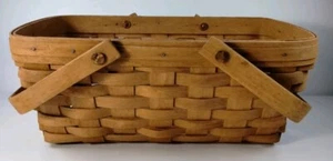 Canasta Longaberger Vintage Núcleo Medio Firmada 1991 Asas Oscilantes Sin Grietas ni... - Imagen 1 de 10