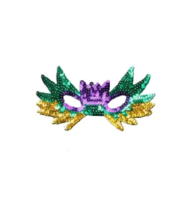 Butterfly Sequin Half Mask - Dragon - Mardi Gras - Costume Accessory - One Size - Image 1 of 2