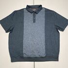 Van Heusen Size 2Xlt Tall Blue Gray Short Sleeve Polo Golf Shirt