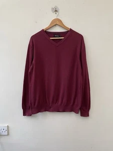 Jeff Banks Cashmere\Cotton Men’s V-Neck Jumper Size Large 44 Inch Chest - Picture 1 of 4