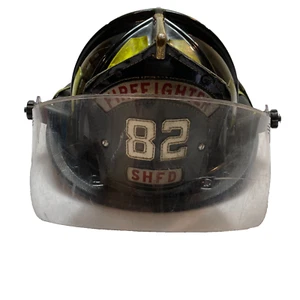 Vintage Cairns & Brother Fire Fighter Helmet SHFD 82 Classic 1000 1991 Shield - Picture 1 of 14