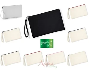 Westford Mill CANVAS WRISTLET POUCH Accessory Bag Toiletry Make Up Bag Printable