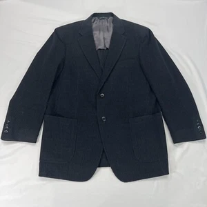 Samuelsohn Blazer Mens 44R Black Corduroy Zealander Wool Sport Coat Jacket - Picture 1 of 10