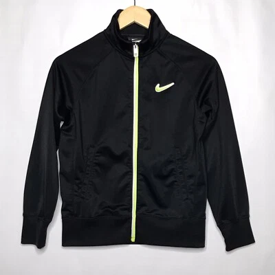 Nike Sportswear Girls’ Size Medium Black Neon Full Zip Track Jacket Unisex - Image 1 of 4