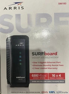 Arris Surfboard SB6183 Kabelmodem 686 mbps Internet Xfinity 16x4 Docsis 3.0 - Bild 1 von 3